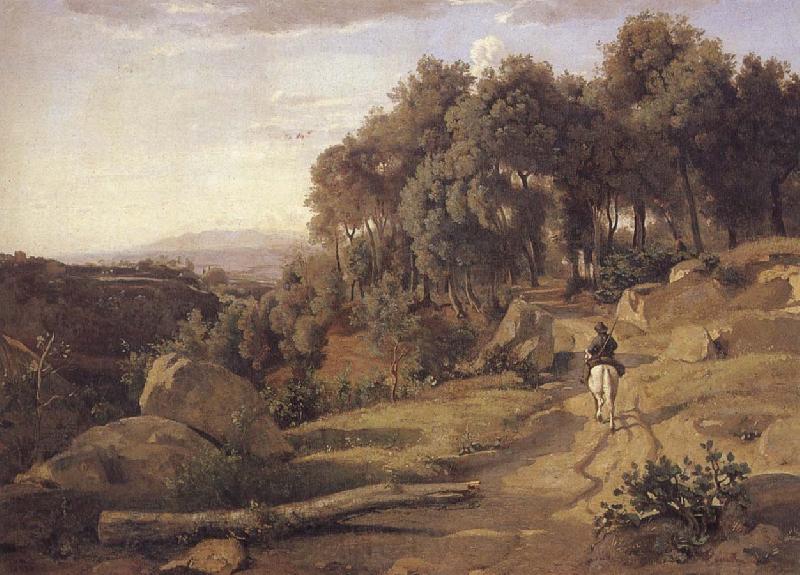 camille corot A view of the burner of Volterra